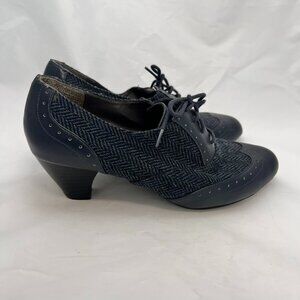 Whimsigoth Soft Style Hush Puppies Georgette Oxford Pump Preppy Witchy Sz 8.5
